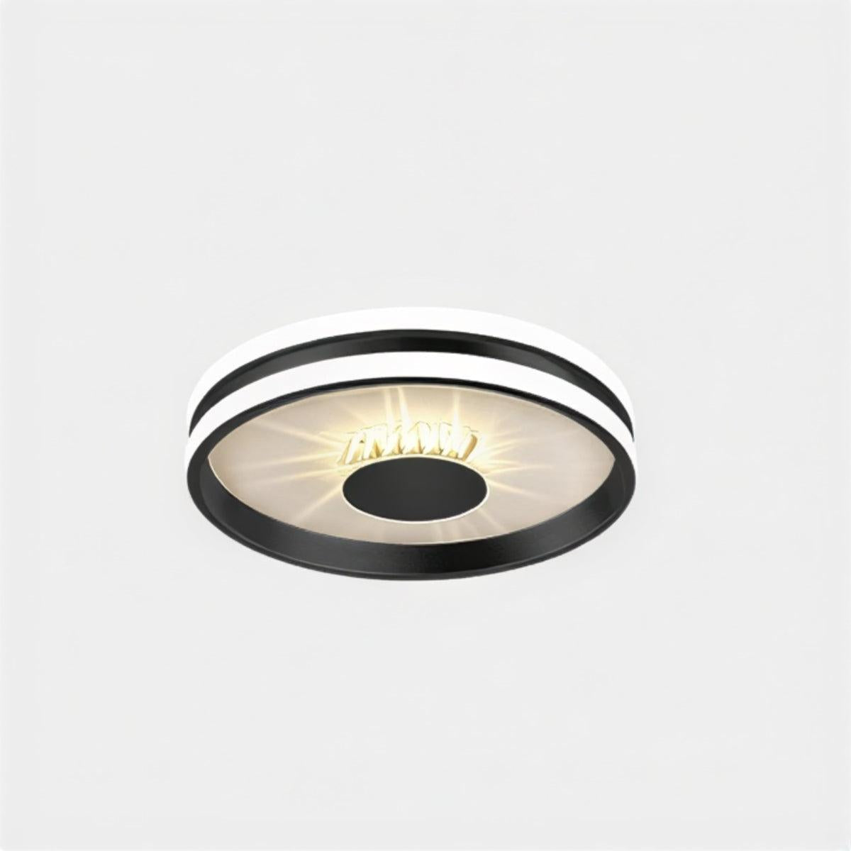Modern Crystal Accent Flush Mount Ceiling Light Round Square