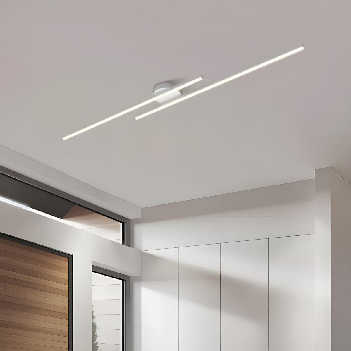 Modern Linear LED Flush Mount Ceiling Light Bar Fixture