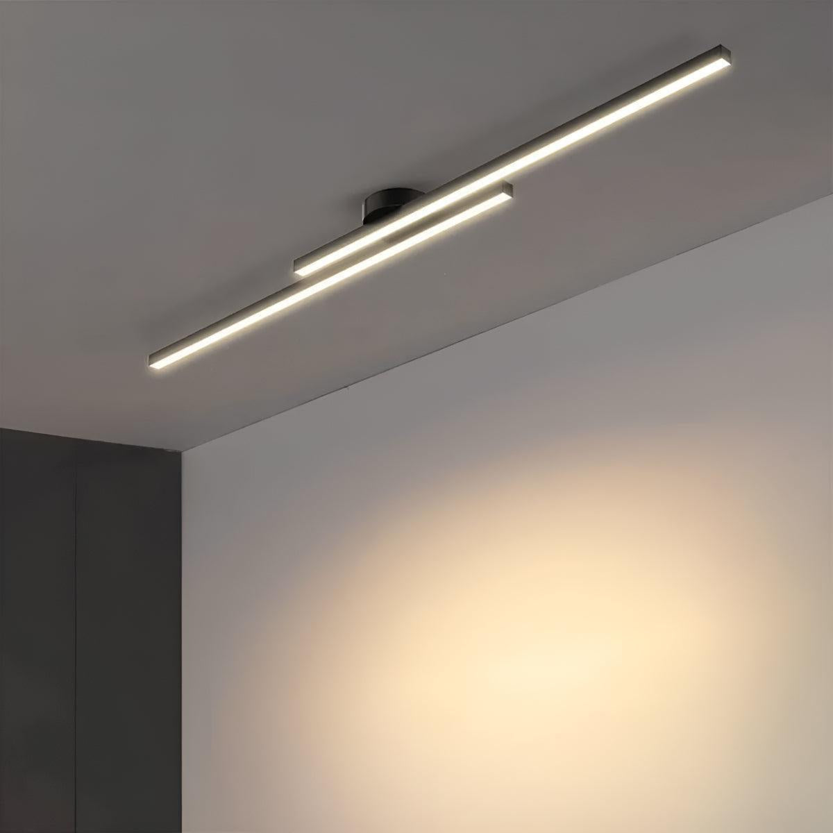 Modern Linear LED Flush Mount Ceiling Light Bar Fixture