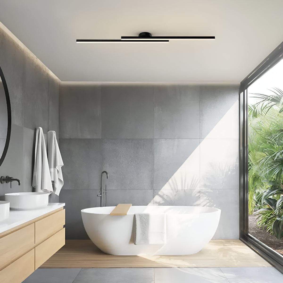 Modern Linear LED Flush Mount Ceiling Light Bar Fixture