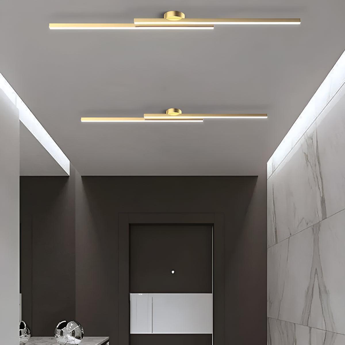 Modern Linear LED Flush Mount Ceiling Light Bar Fixture
