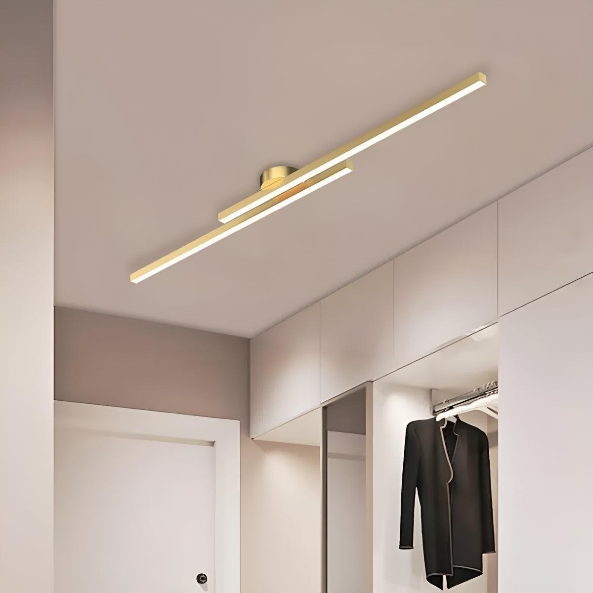 Modern Linear LED Flush Mount Ceiling Light Bar Fixture