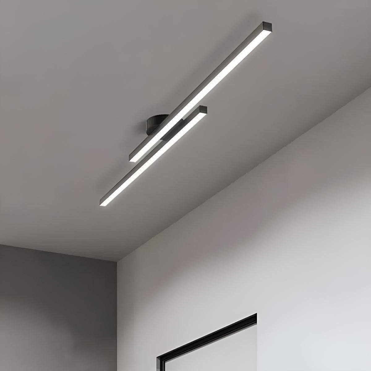 Modern Linear LED Flush Mount Ceiling Light Bar Fixture