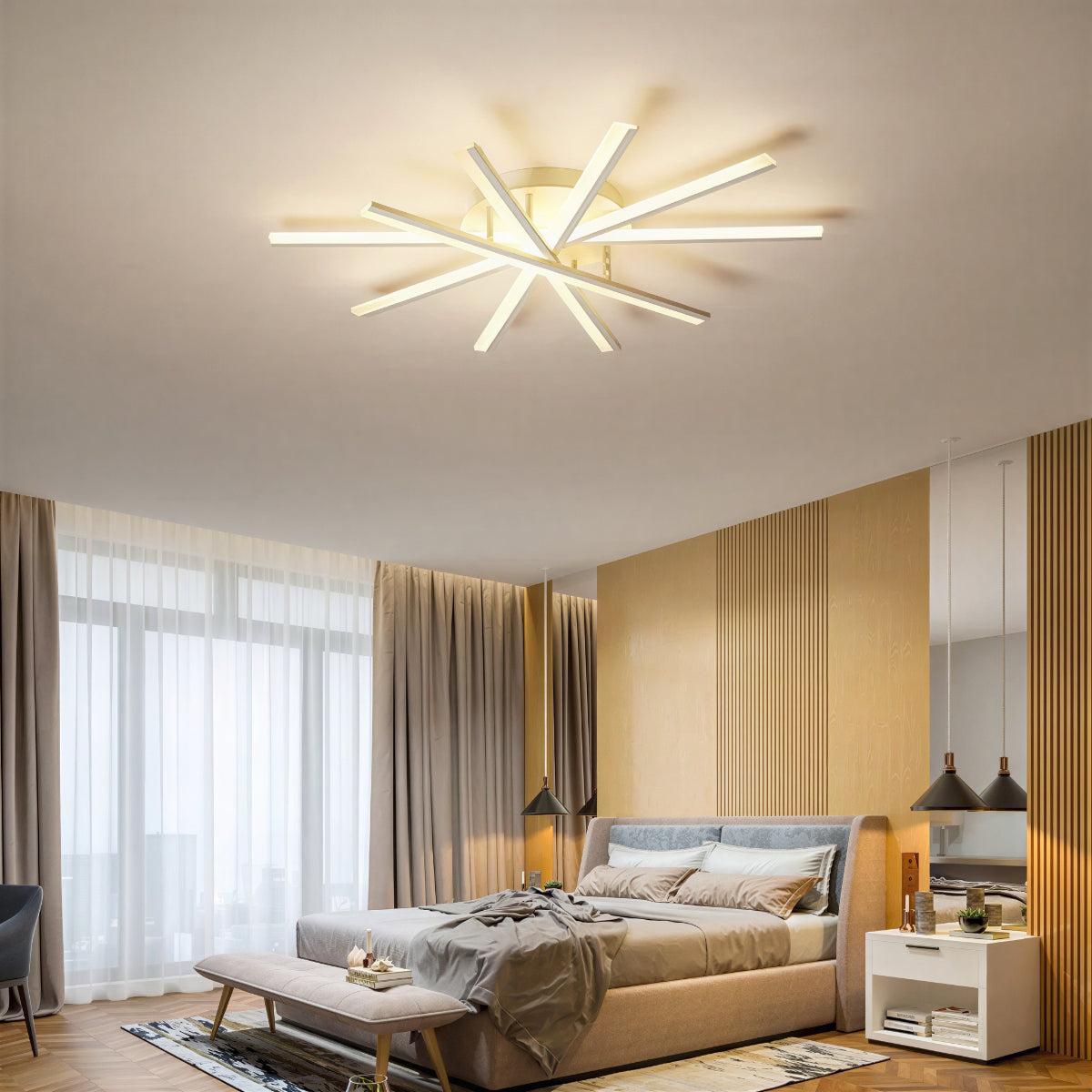Nordic Starburst LED Flush Mount Ceiling Light Modern Minimalist
