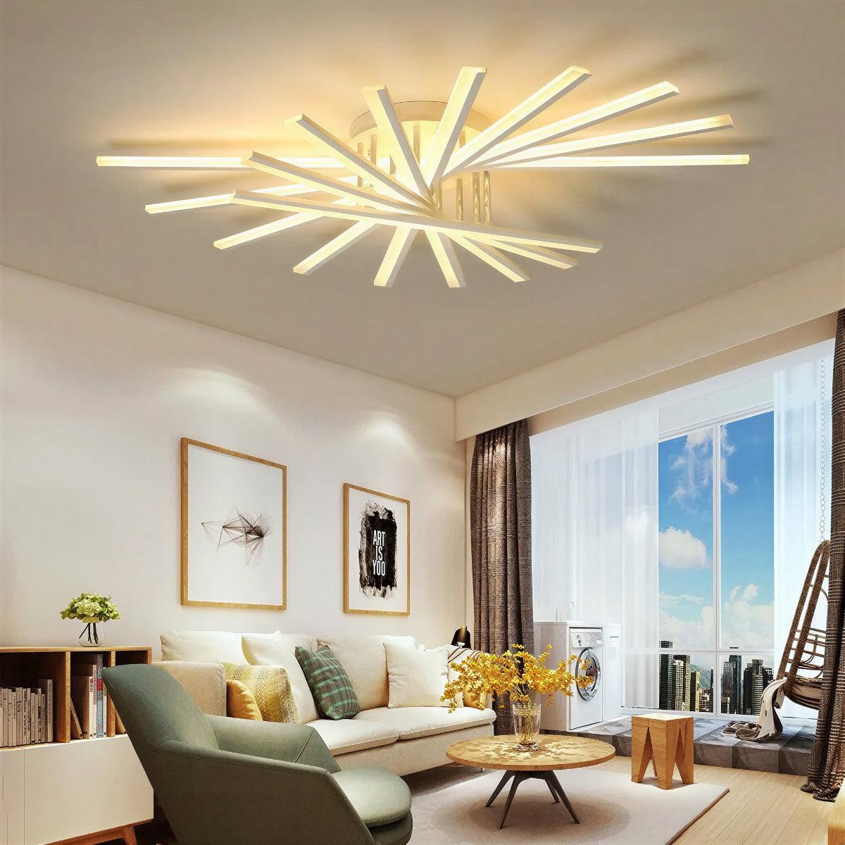 Nordic Starburst LED Flush Mount Ceiling Light Modern Minimalist