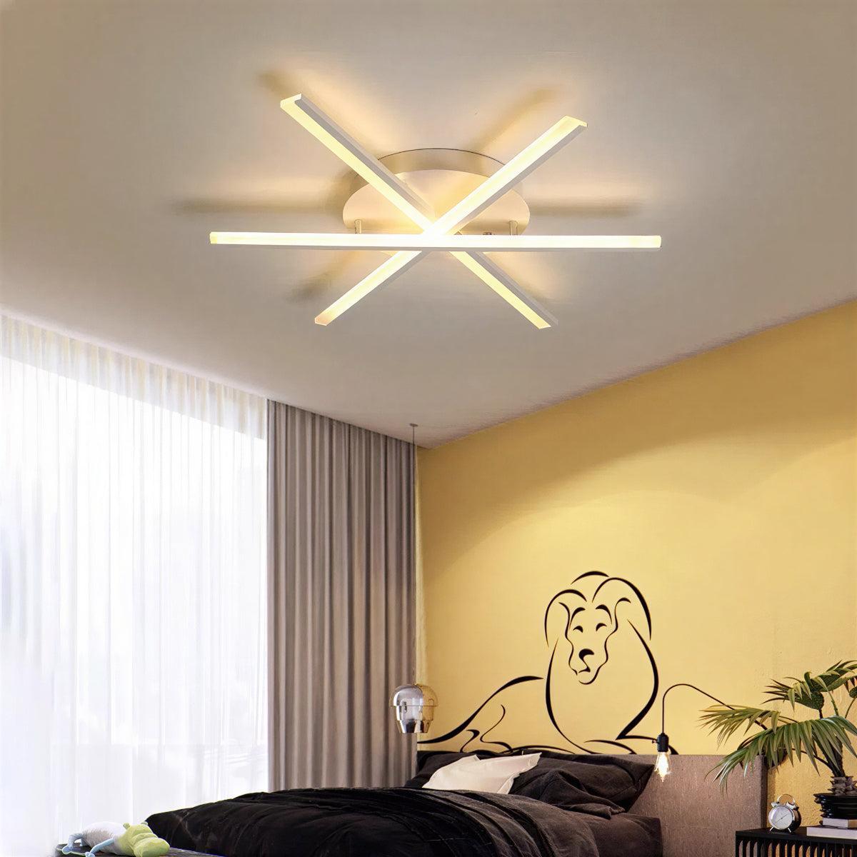 Nordic Starburst LED Flush Mount Ceiling Light Modern Minimalist