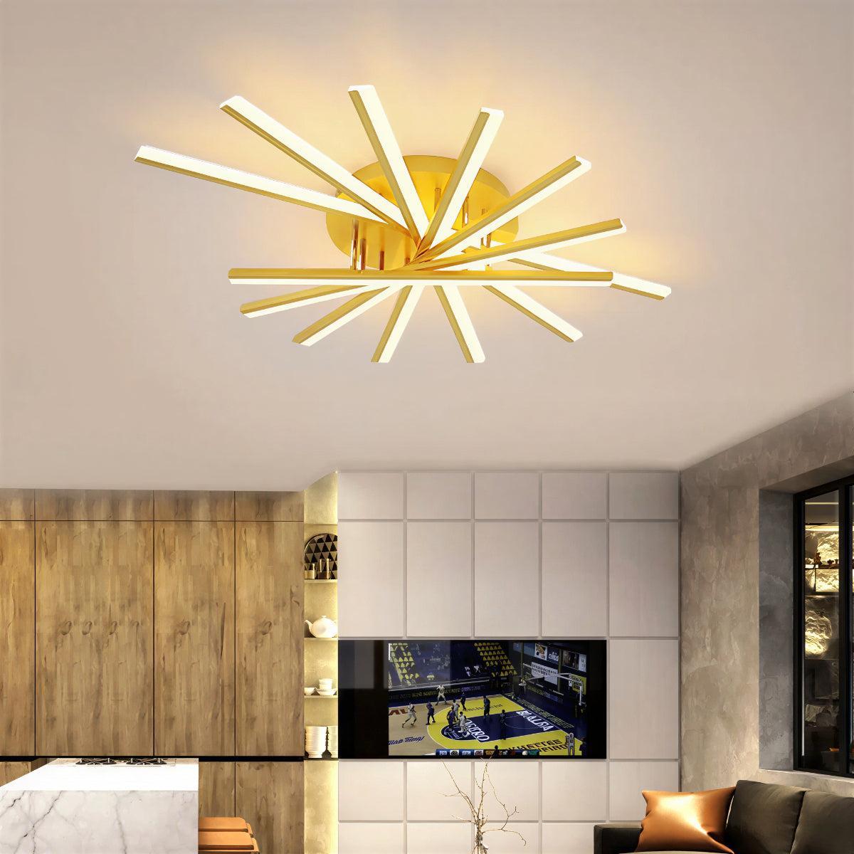 Nordic Starburst LED Flush Mount Ceiling Light Modern Minimalist