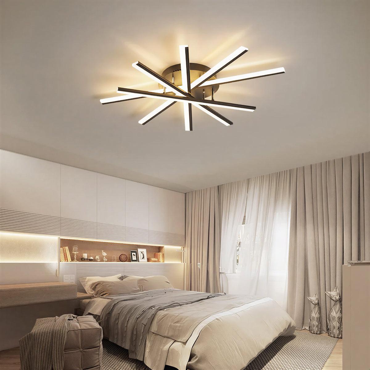 Nordic Starburst LED Flush Mount Ceiling Light Modern Minimalist