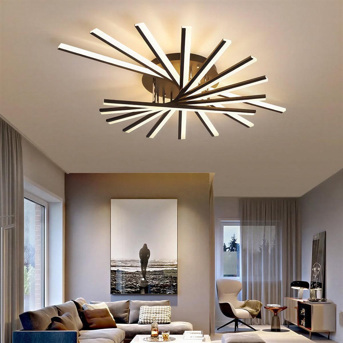 Nordic Starburst LED Flush Mount Ceiling Light Modern Minimalist