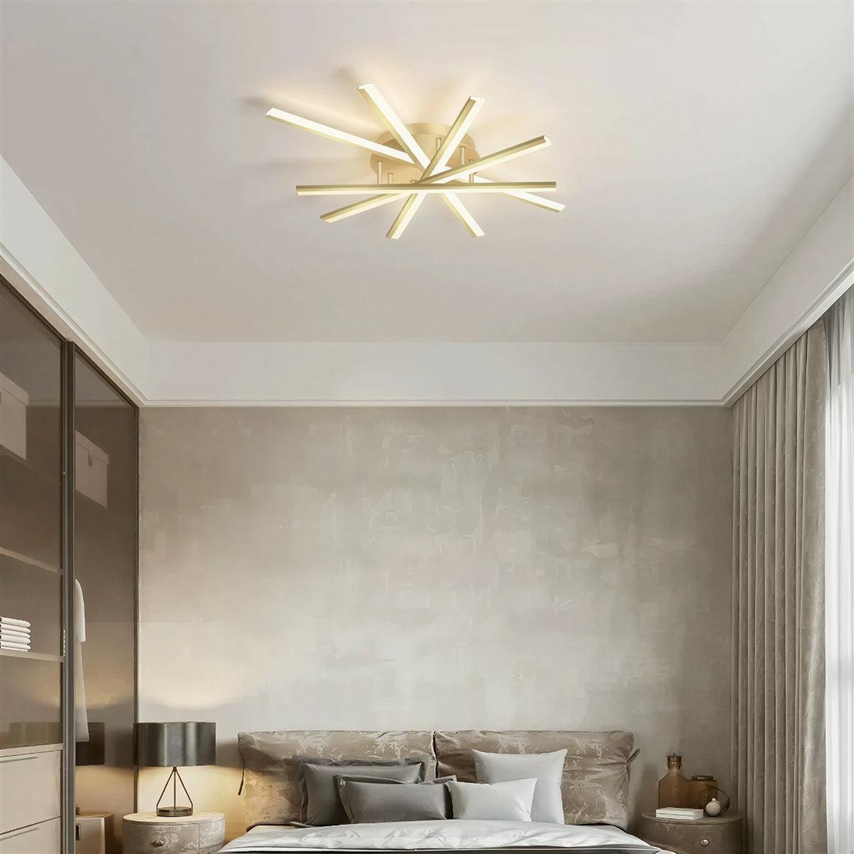 Nordic Starburst LED Flush Mount Ceiling Light Modern Minimalist