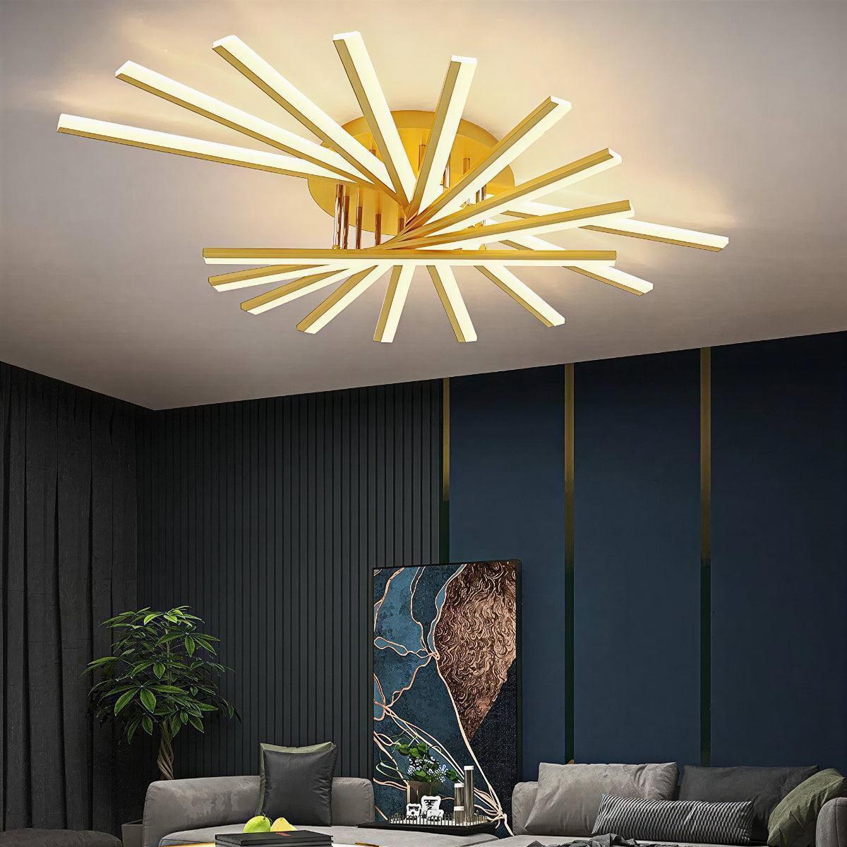 Nordic Starburst LED Flush Mount Ceiling Light Modern Minimalist