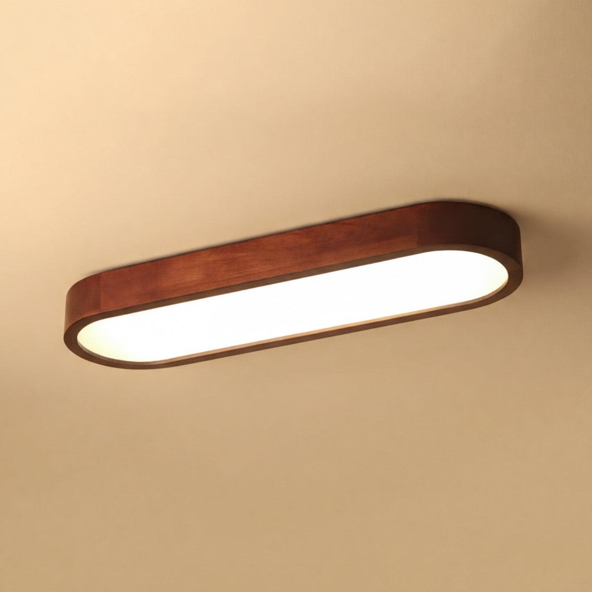 Oval Shaped Modern Linear LED Ceiling Light Flush Mount Fixture