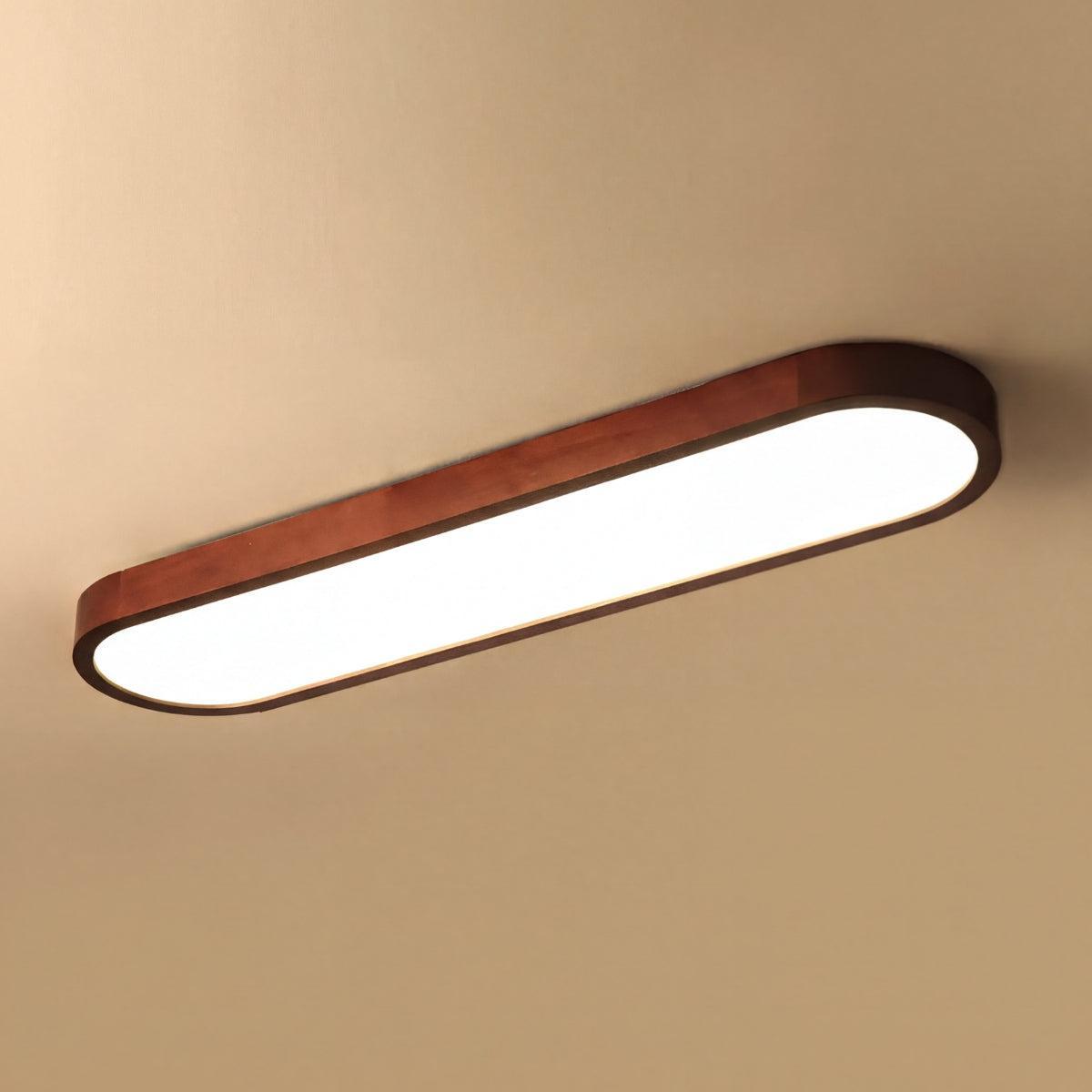 Oval Shaped Modern Linear LED Ceiling Light Flush Mount Fixture