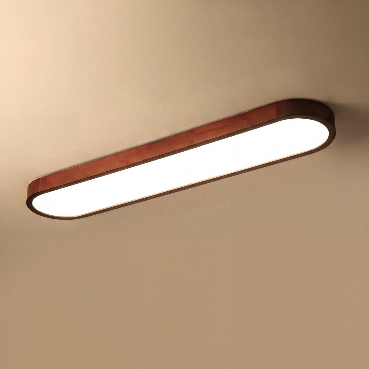 Oval Shaped Modern Linear LED Ceiling Light Flush Mount Fixture