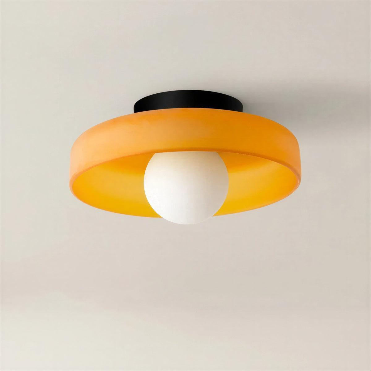 Round Flush Mount Ceiling Light Ambient Glow Modern Fixture