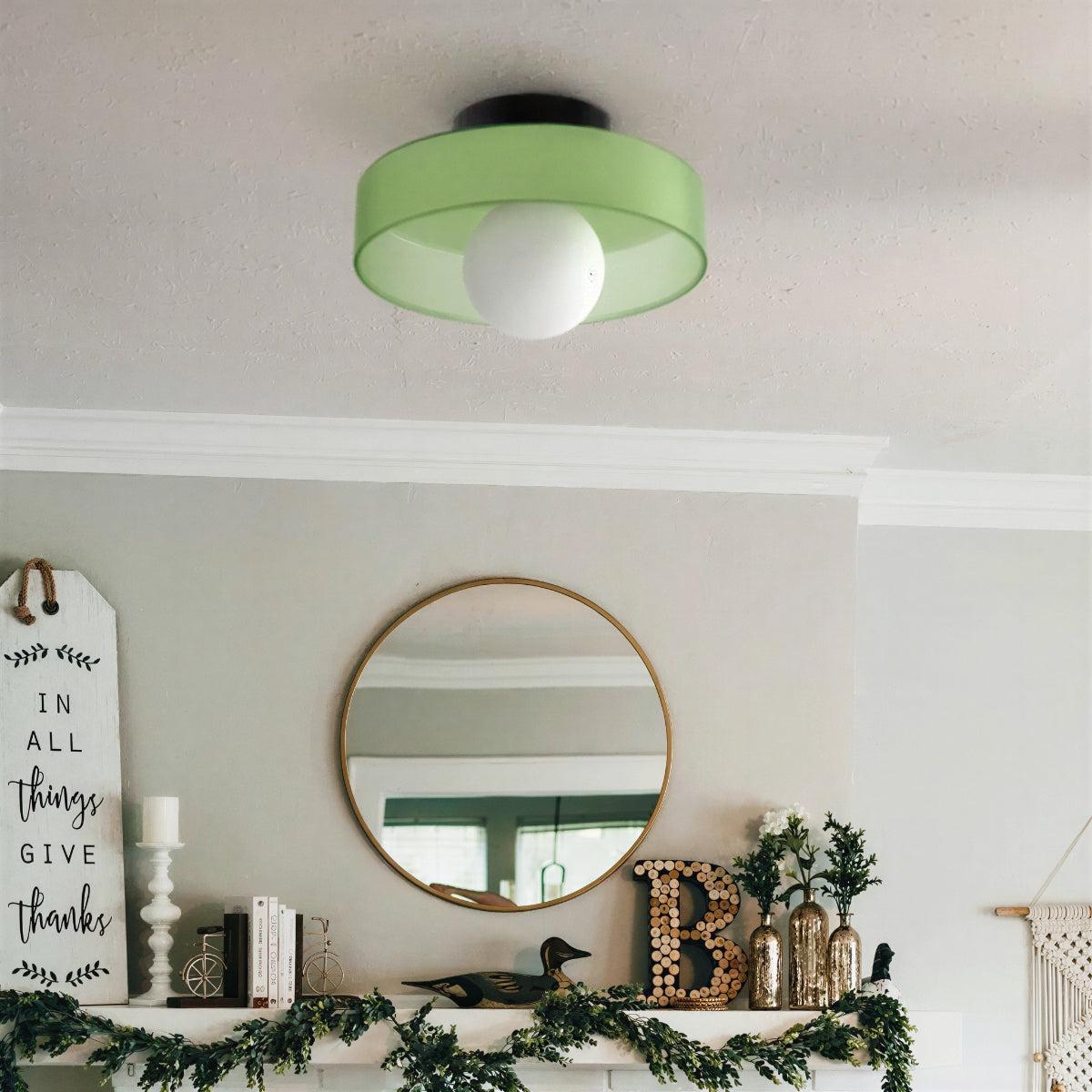 Round Flush Mount Ceiling Light Ambient Glow Modern Fixture