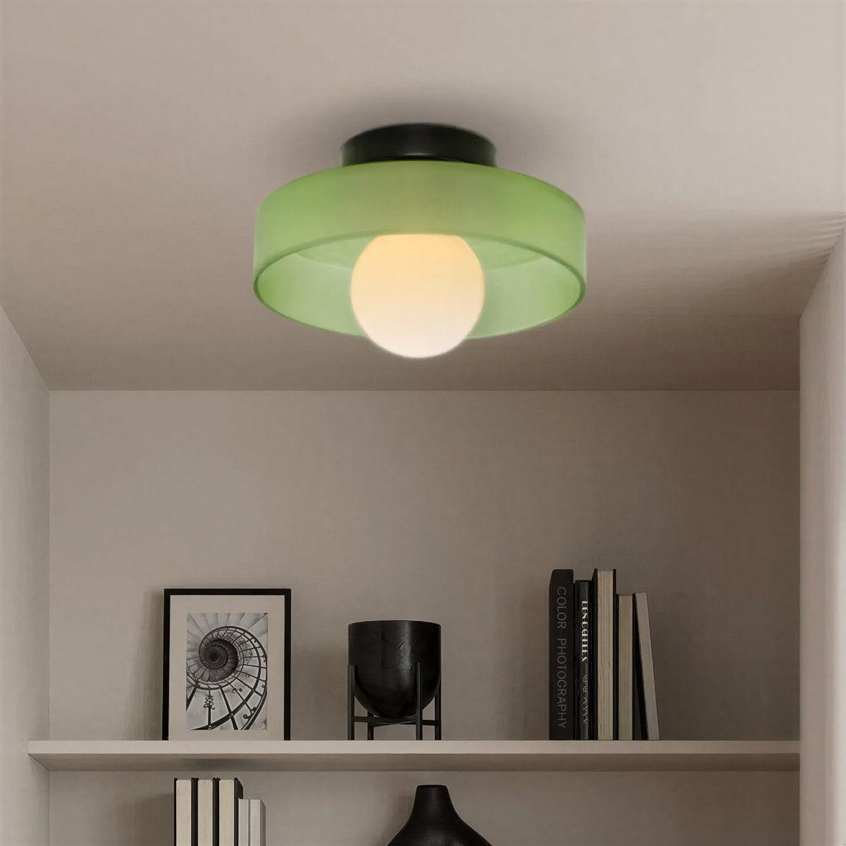 Round Flush Mount Ceiling Light Ambient Glow Modern Fixture