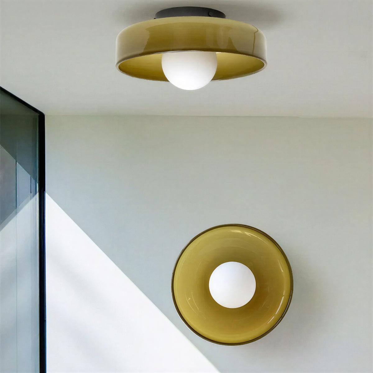 Round Flush Mount Ceiling Light Ambient Glow Modern Fixture